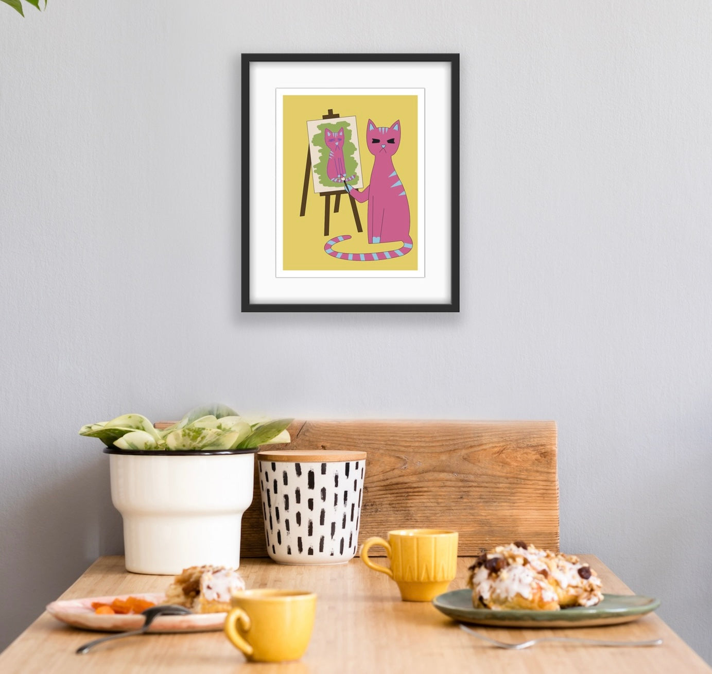 Pawcasso's Painting Print