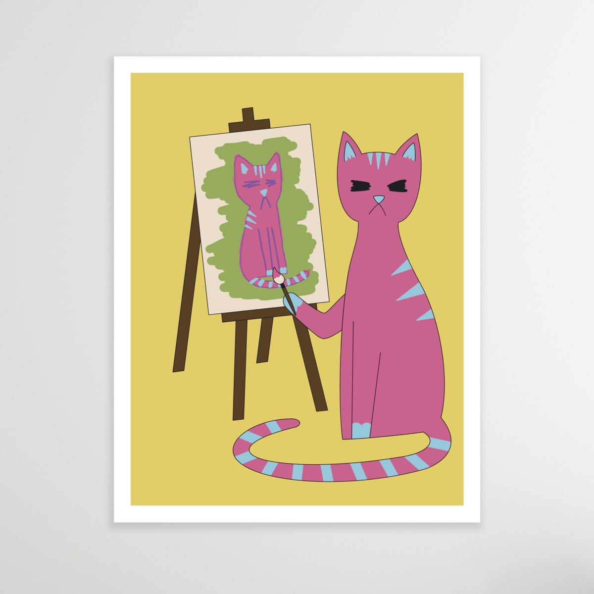 Pawcasso's Painting Print