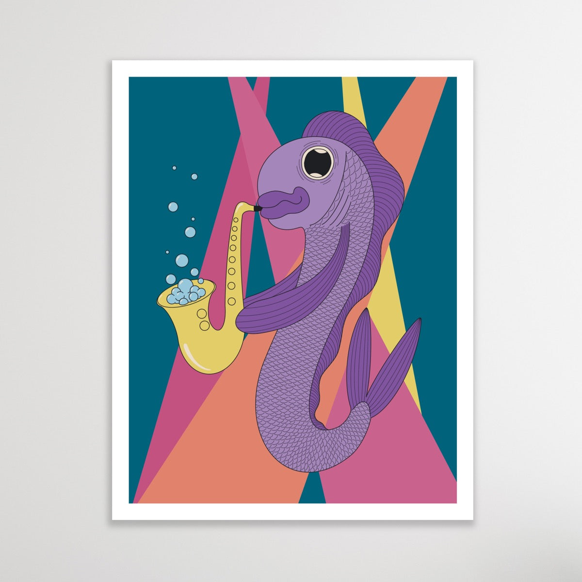 Saxophone Fish Print